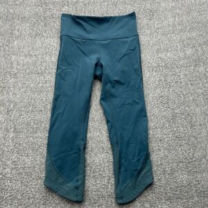Lululemon Ready Set Go Crop Womens 6 Submarine Stretch Activewear Leggings